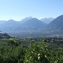 Blick von oberhalb Schenna nach Meran bzw. Laugen im Hintergrund