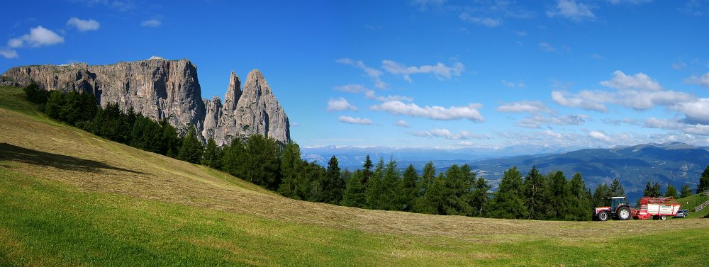 Schlern mit Seiser Alm