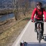 In flotter Fahrt auf dem Fahrradweg 'gen Süden