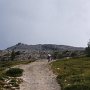 La salita verso il Rif. Scoiattoli. In vista il Rif. Nuvolau sul monte Nuvolau