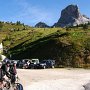 Presso il Rif. Fedare, per imboccare la strada verso Passo Giau.
