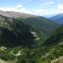 Blick talauswärts und auf die Kuppelwieser Alm